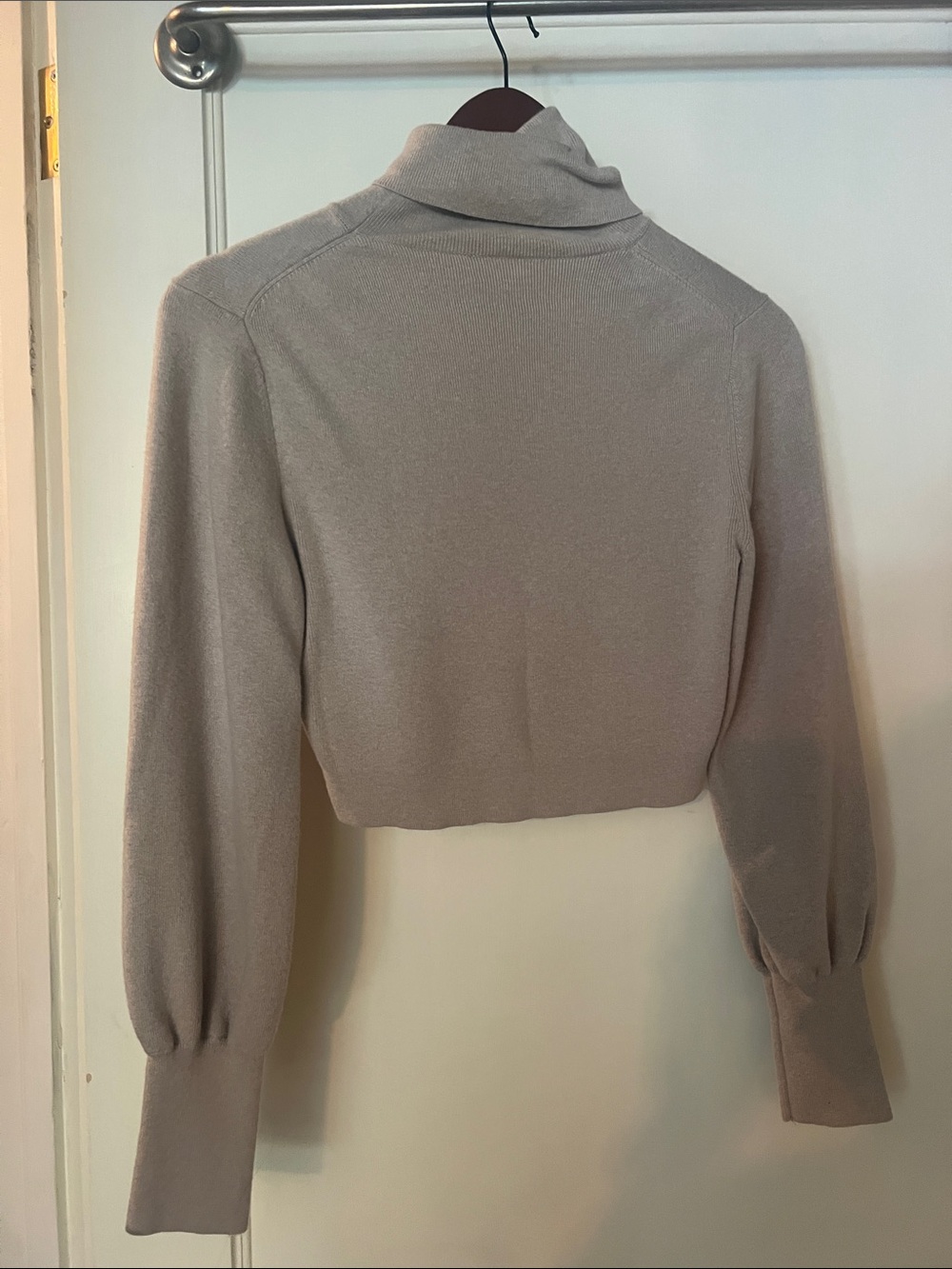 Wilfred by Aritzia Cropped Turtleneck Sweater - Light Taupe